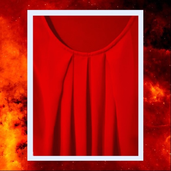 NY & Co. red pleated dress tank - Picture 3 of 3